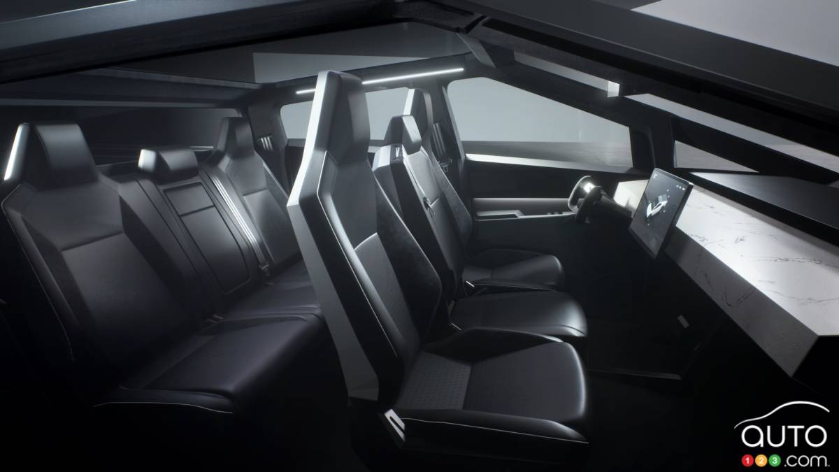 Le Tesla Cybertruck, intérieur
